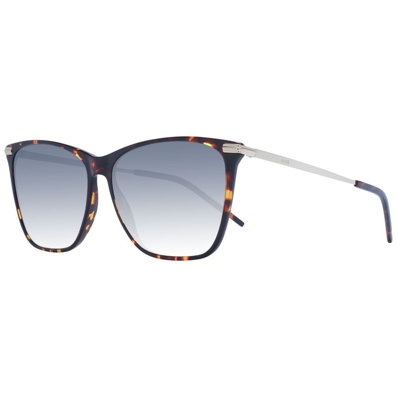 Tortoiseshell acetate sunglasses with gradient lenses and thin metal temples