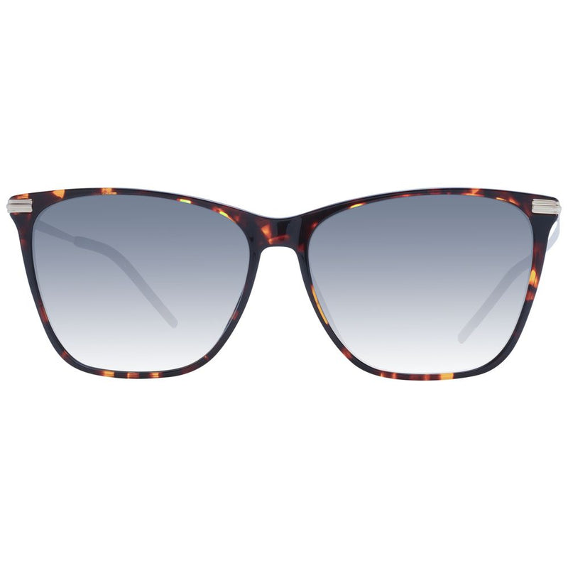 Brown tortoiseshell acetate sunglasses with gradient tinted lenses