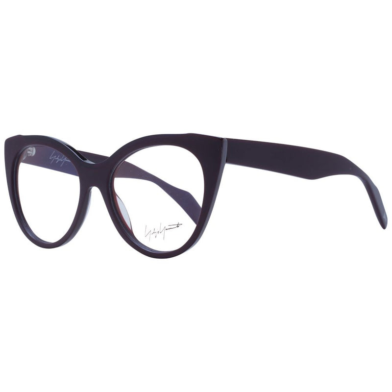 Dark purple cat-eye plastic eyeglass frames with thick rims