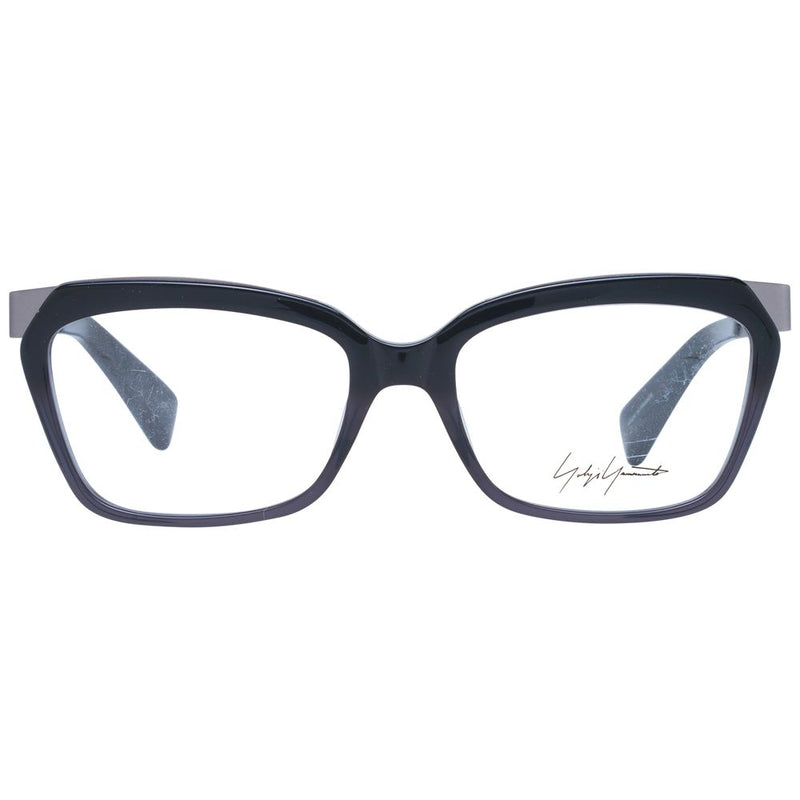 Black acetate eyeglasses with a classic rectangular frame style
