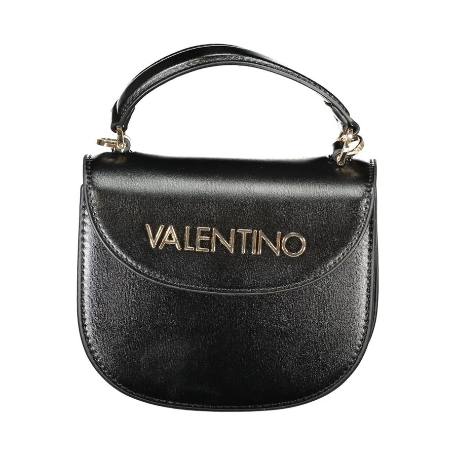 Mario Valentino Nero Polyurethane Women's Bag with Handle and Shoulder Strap
