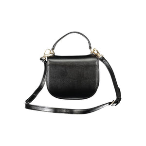 Mario Valentino Nero Polyurethane Women's Bag with Handle and Shoulder Strap