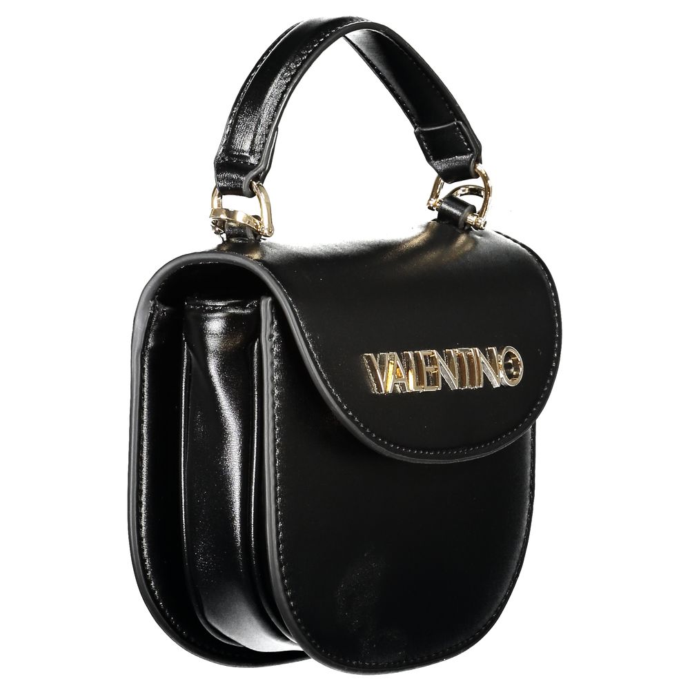 Mario Valentino Nero Polyurethane Women's Bag with Handle and Shoulder Strap