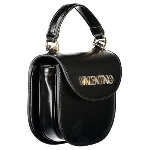 Mario Valentino Nero Polyurethane Women's Bag with Handle and Shoulder Strap