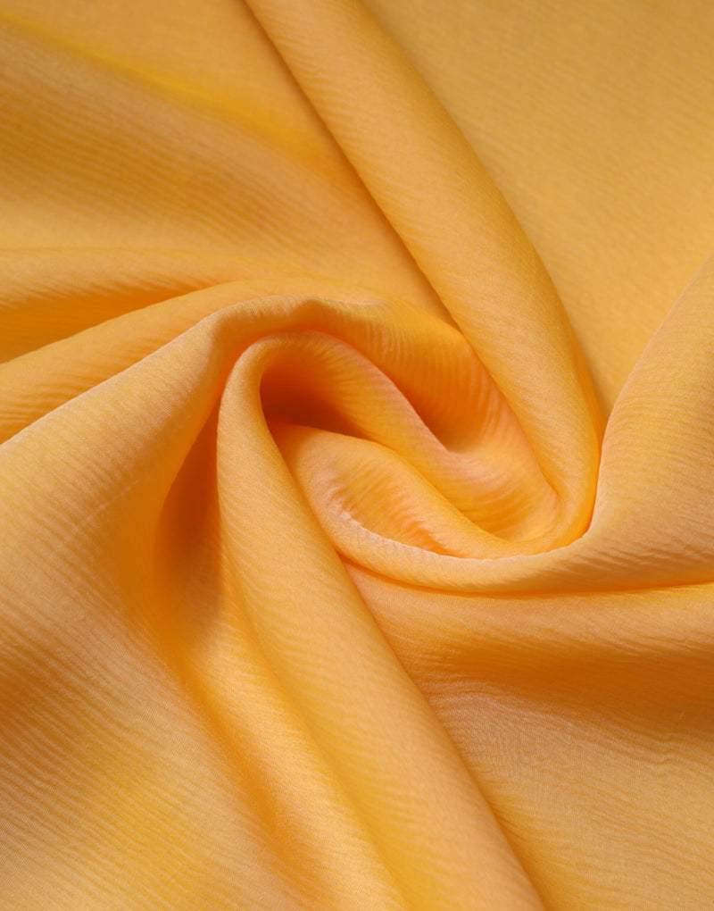 Swirled yellow silk wrap scarf