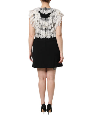 Dolce & Gabbana Black Fashion Devotion Embellish Mini Dress