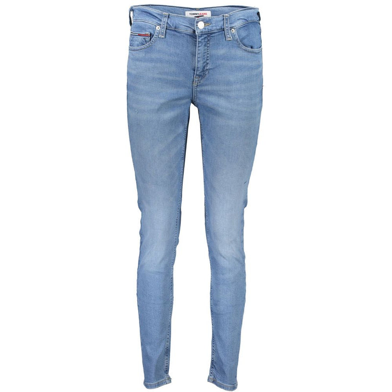 Light blue cotton women's skinny jeans