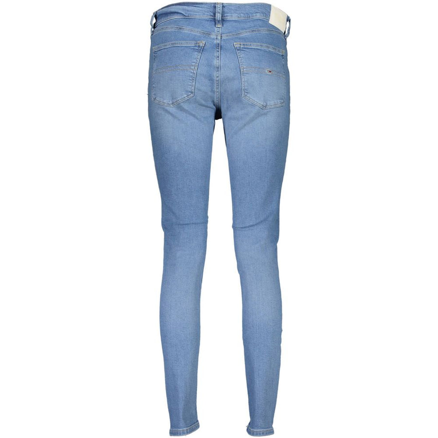 Light blue cotton women's skinny jeans