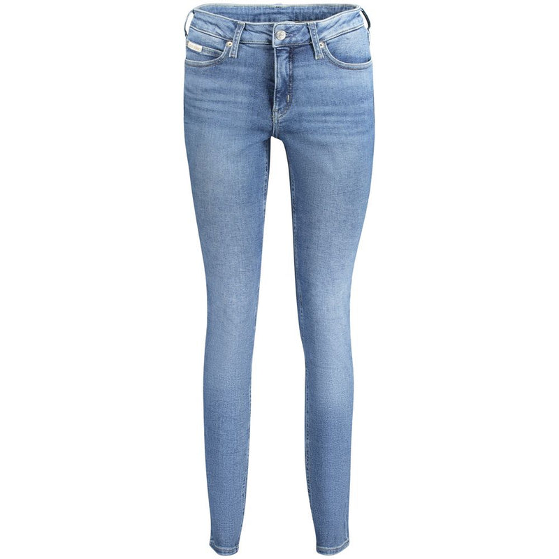 Blue cotton skinny women jeans