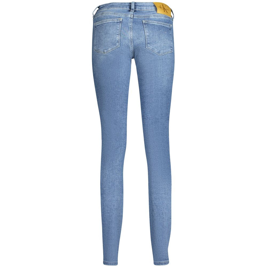Blue cotton skinny women jeans