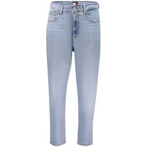 Tommy Hilfiger Azzurro Cotton Women's High-Waisted Jean