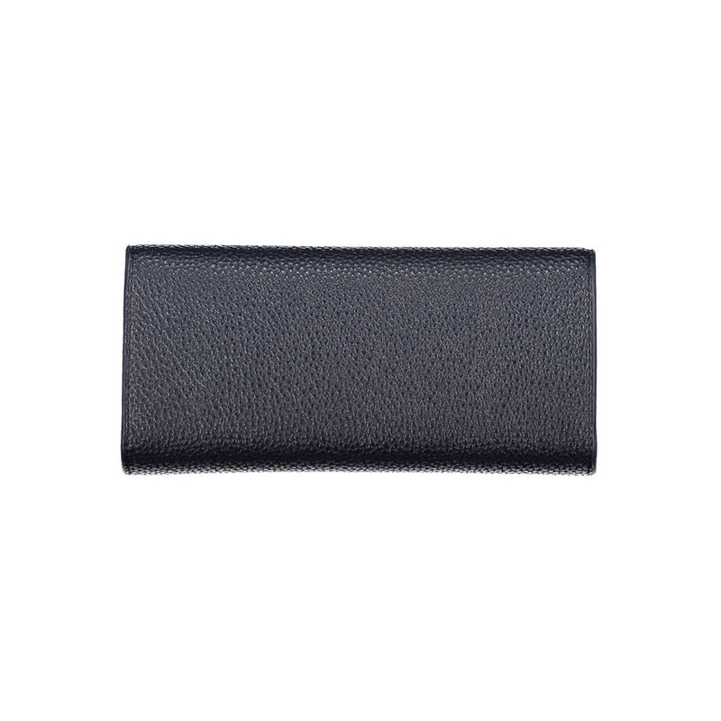 Dark blue textured polyurethane women wallet