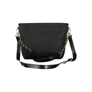 Mario Valentino Nero Poliuretano Women's Bag with Removable Shoulder Handle