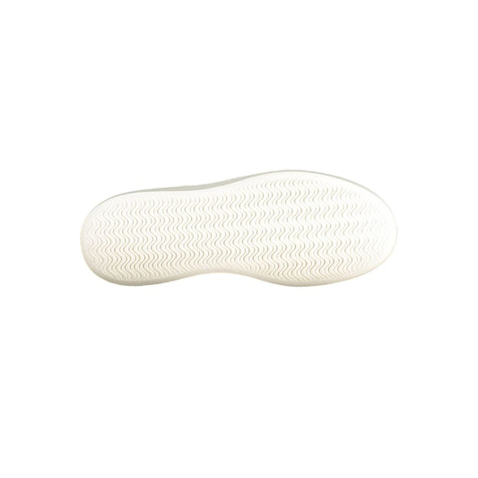 Bottom view of a black polyester U.S. Polo Assn. women's boot, featuring a white textured, wavy-patterned rubber sole.