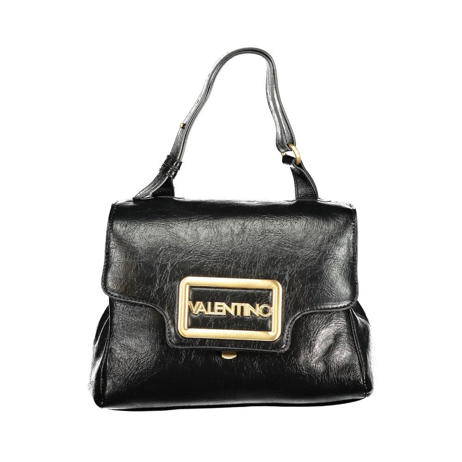 Mario Valentino Nero Poliuretano Women Bag With Adjustable Handle