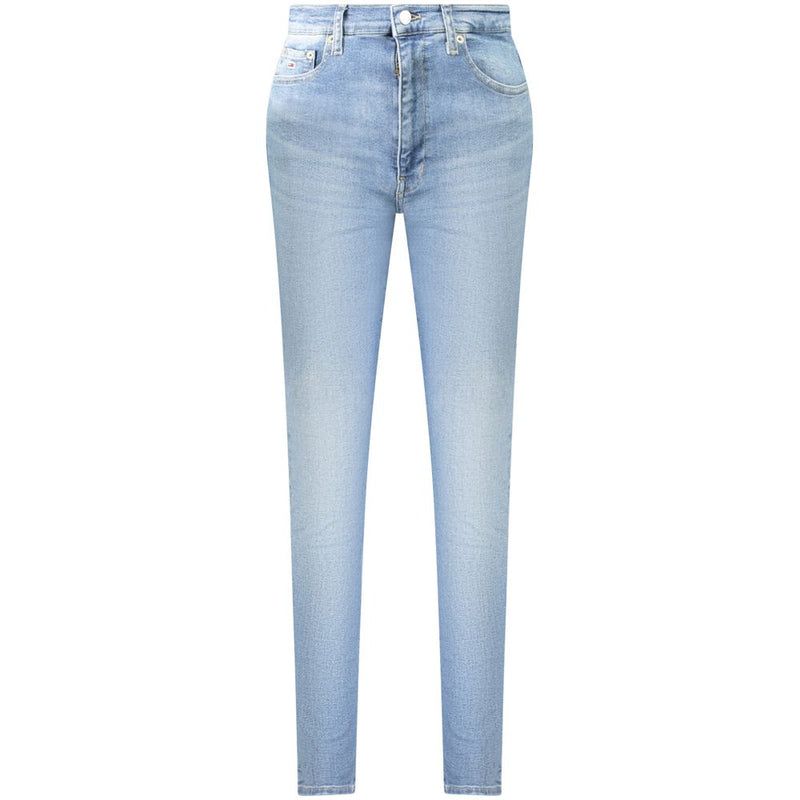 Light blue cotton women's skinny jeans