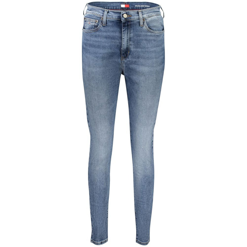 Blue cotton women's high-rise skinny jeans