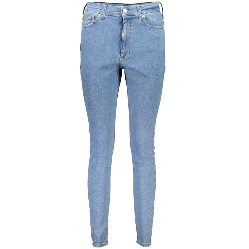 Light blue cotton skinny women jeans
