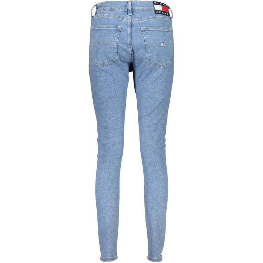 Light blue cotton skinny women jeans