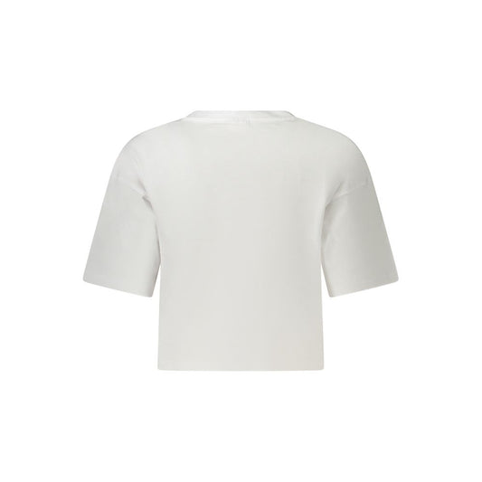 White organic cotton women t-shirt, back view