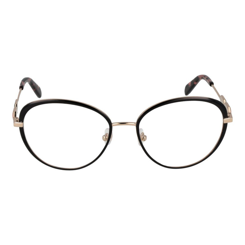 Emilio Pucci black and gold metal cat-eye eyeglass frames