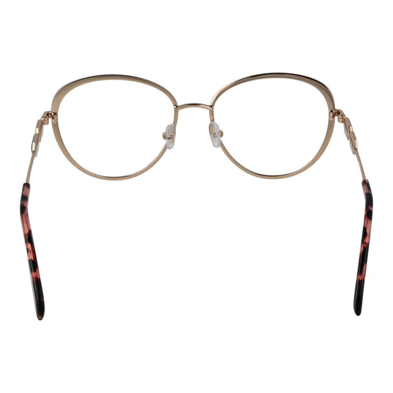Emilio Pucci gold metal optical frames with round lenses and tortoiseshell temples