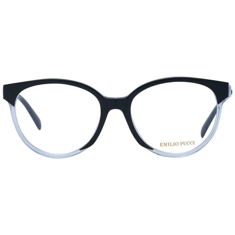 Emilio Pucci black and clear plastic cat-eye eyeglass frames