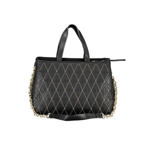 Mario Valentino Nero Poliuretano Donna Bag with Adjustable and Removable Strap
