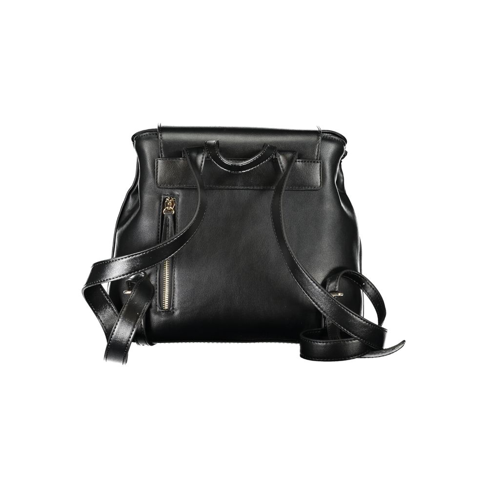 Mario Valentino Black Polyurethane Women's Backpack