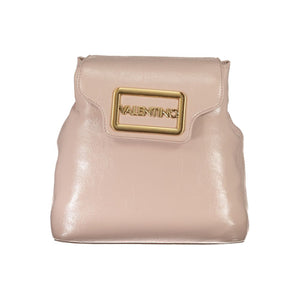 Mario Valentino Rosa Polyurethane Women's Backpack with Adjustable Straps