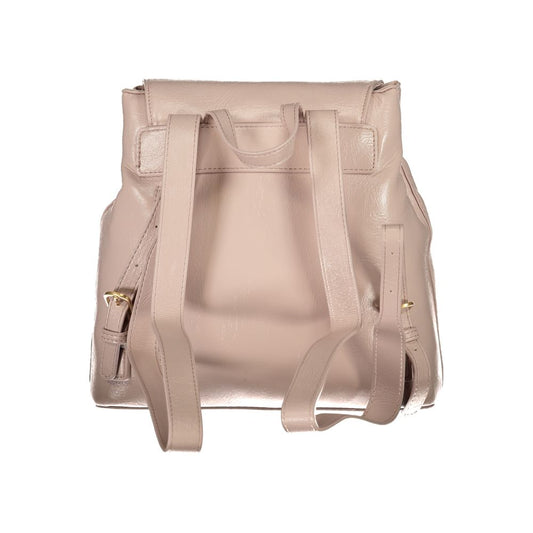 Mario Valentino Rosa Polyurethane Women's Backpack with Adjustable Straps