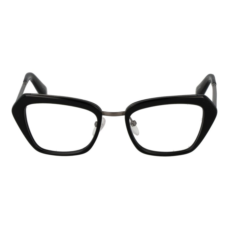 Yohji Yamamoto black plastic geometric eyeglass frames