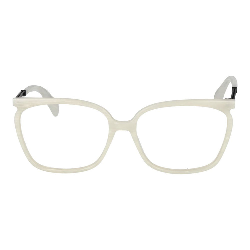 Yohji Yamamoto white plastic eyeglass frames with thick square rims