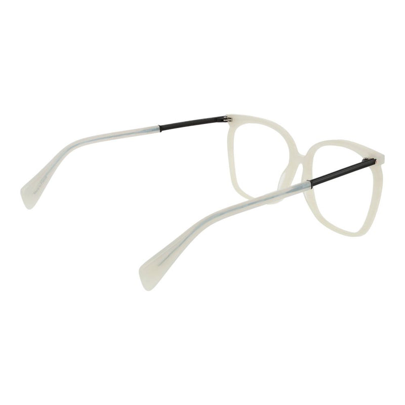 Yohji Yamamoto white plastic eyeglasses frames with black temples