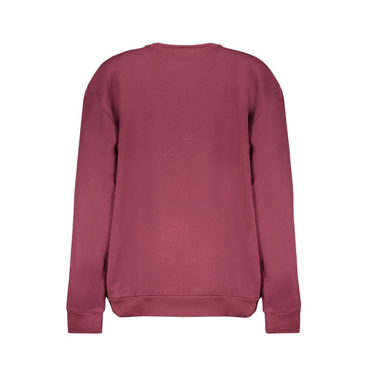 Purple cotton women sweater in a classic pullover style