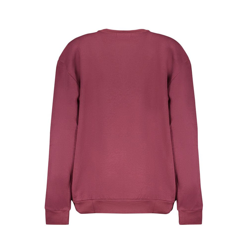 Purple cotton women sweater in a classic pullover style