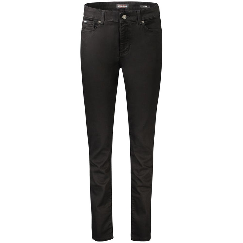 Black cotton women's skinny jeans