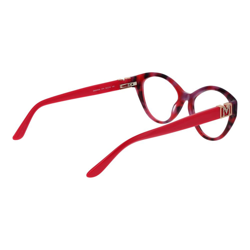 Marciano by Guess multicolor acetate cat-eye glasses frames with solid red temples