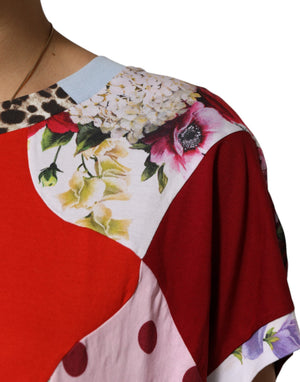 Dolce & Gabbana Multicolor Patchwork Cotton Silk Blouse Top