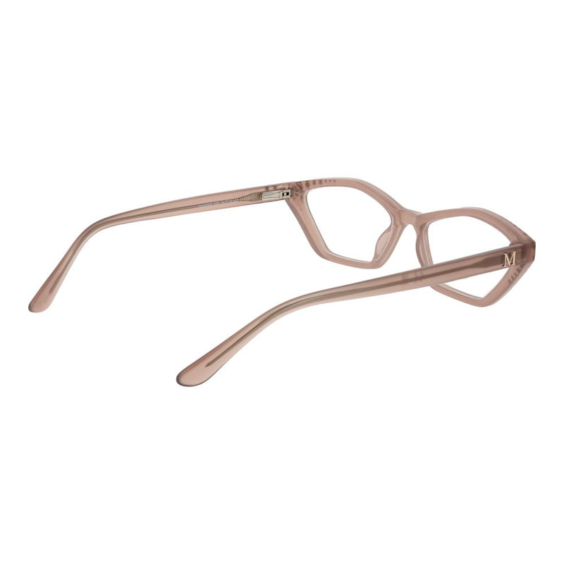Marciano by Guess translucent beige plastic geometric eyeglass frames