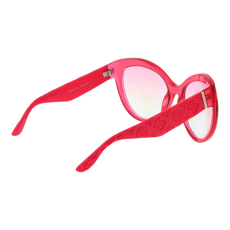 Guess pink stainless steel cat-eye sunglasses with gradient lenses