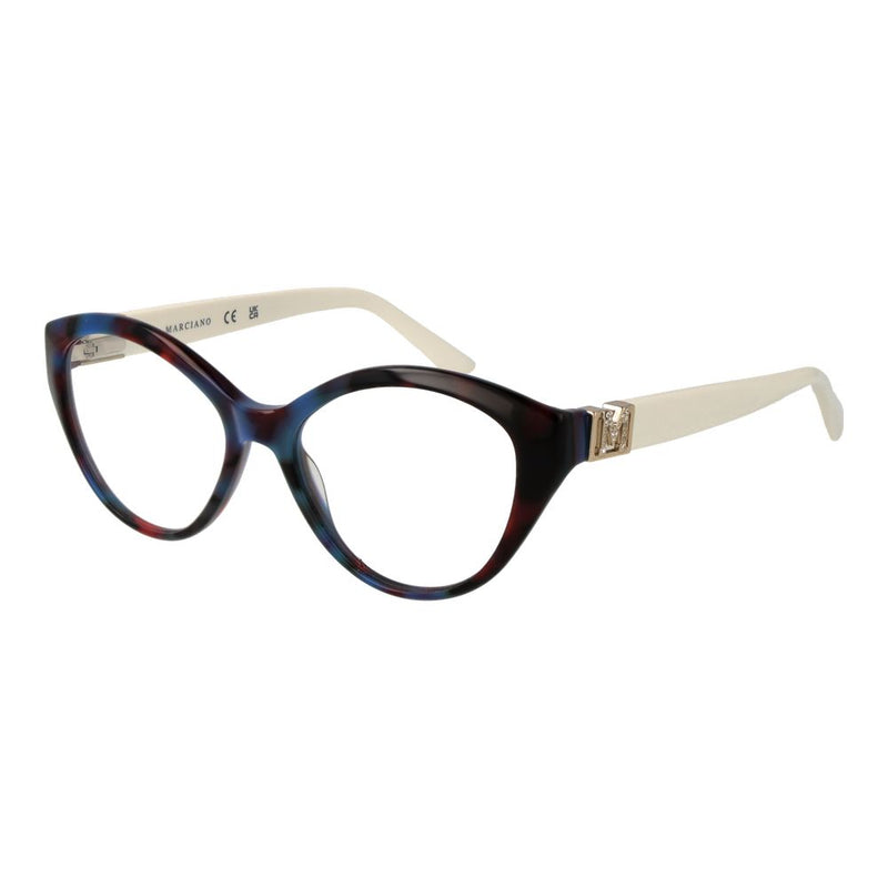 Marciano by Guess cat-eye glasses frames in blue and tortoise shell acetate with cream temples