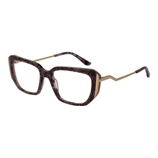 Marciano by Guess purple acetate geometric eyeglass frames with gold temples