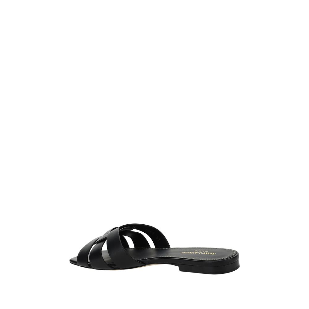 Black sandal on a white background