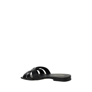 Black sandal on a white background