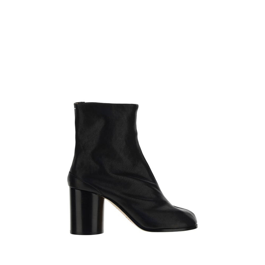 Black ankle boot on a white background