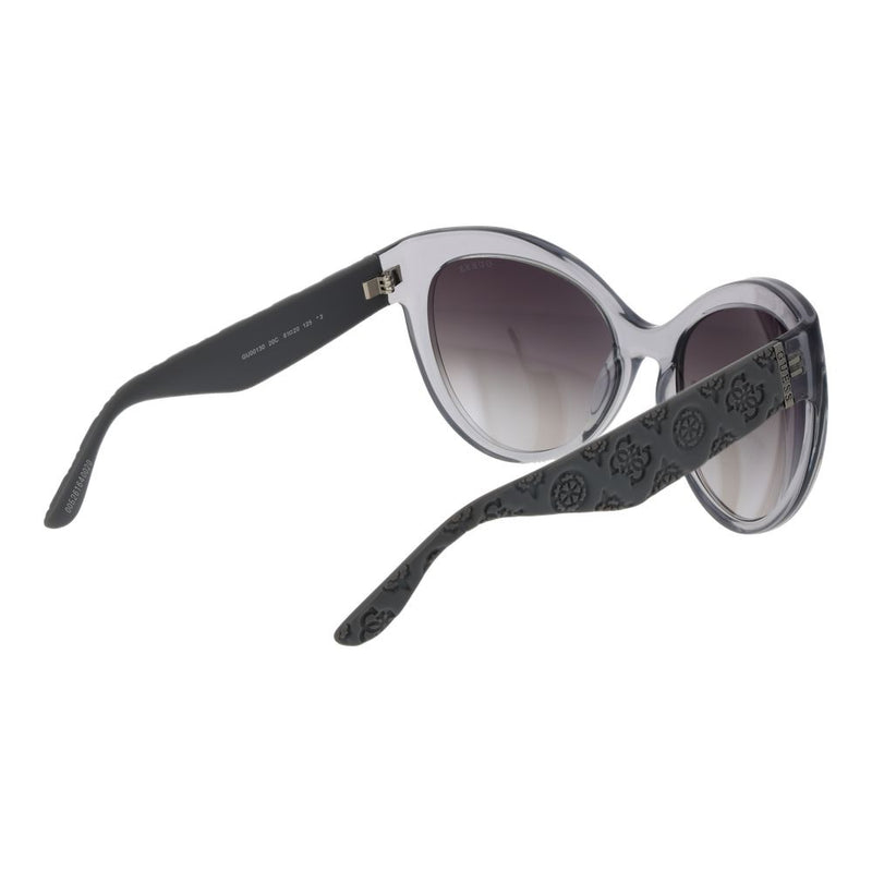 Guess gray plastic cat-eye sunglasses with gradient lenses and patterned temples