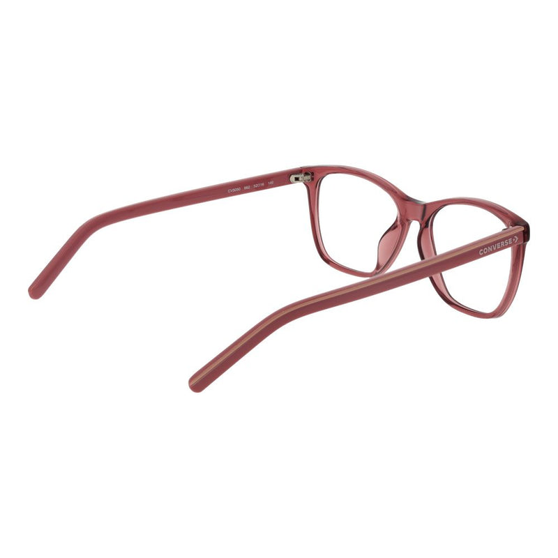 Converse mauve and gold stainless steel eyeglass frames with rectangular lenses
