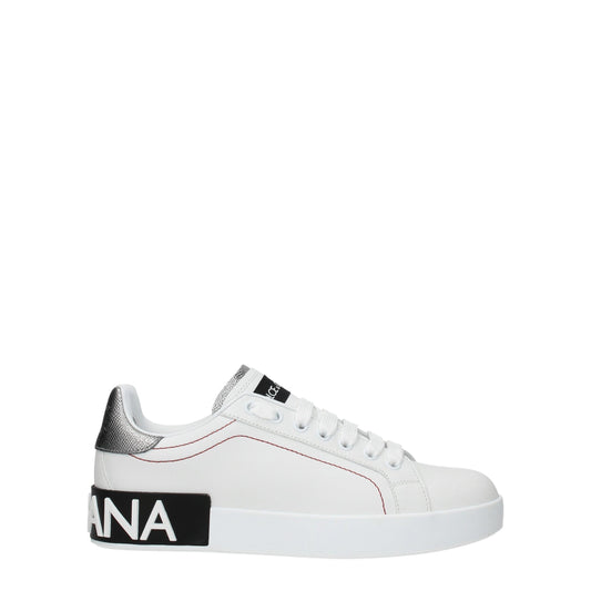White sneaker with black logo on a white background