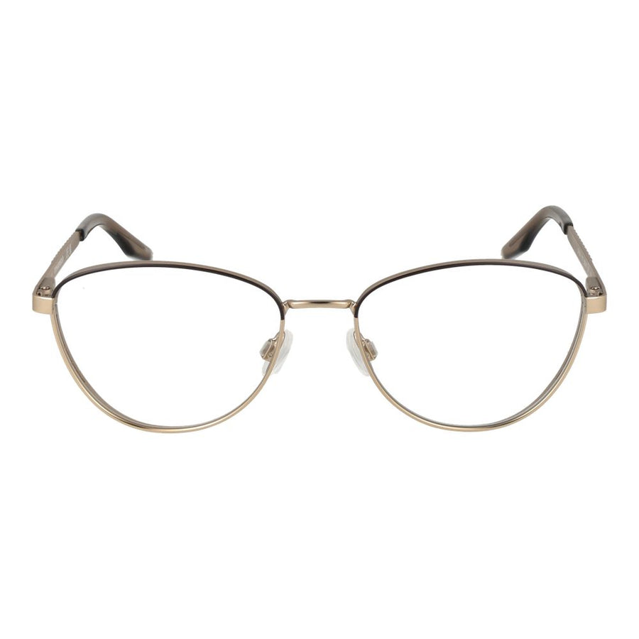 Converse gold metal eyeglass frames with rounded lenses and brown temple tips